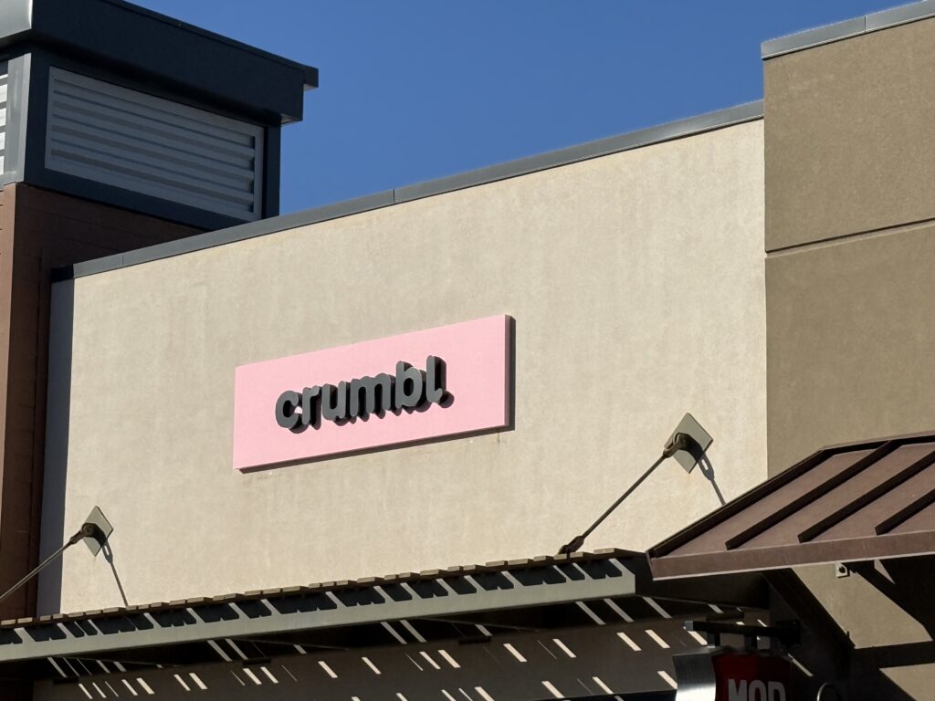 Crumbl signage installation